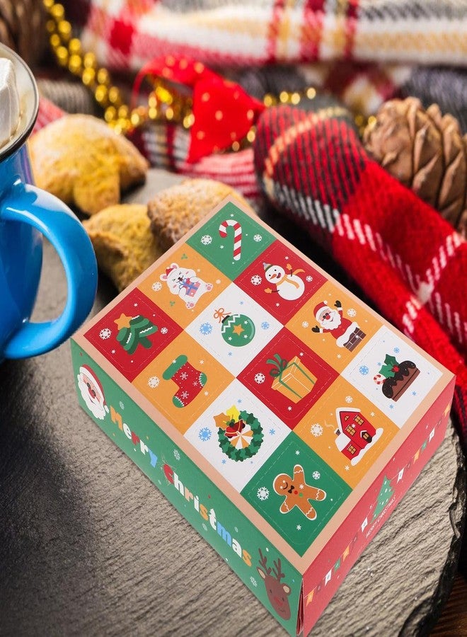 Baluue 5pcs Christmas Countdown Gift Boxes Compartments Holiday Treat Containers Empty Candy Storage for Party Favors and DIY Presents - Image 3